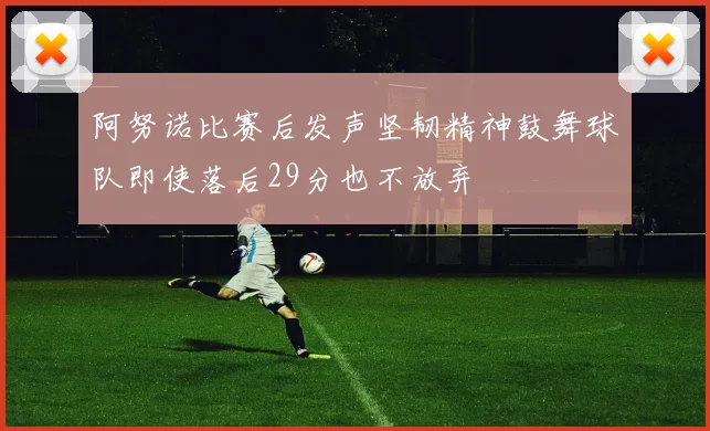 阿努诺比赛后发声坚韧精神鼓舞球队即使落后29分也不放弃